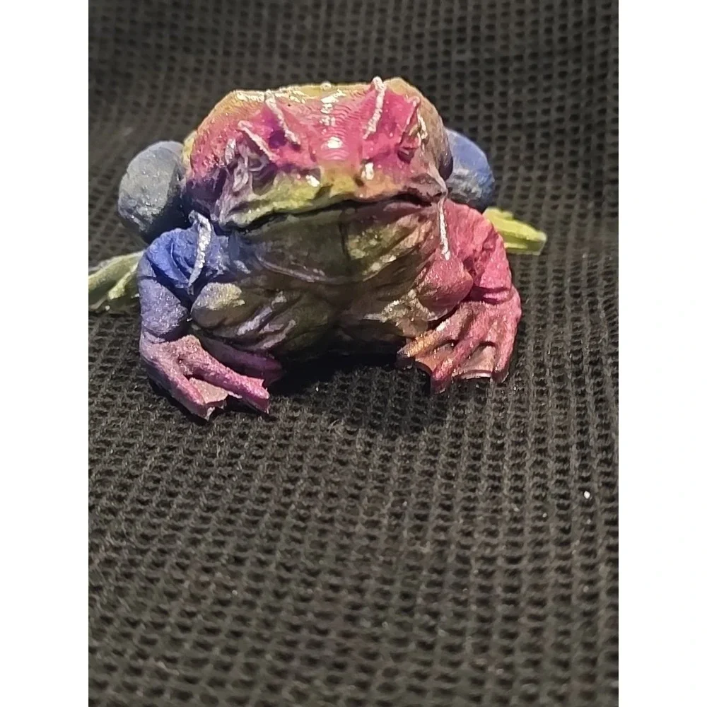 Handmade Resin Toad Multi Colored Gift Decoration 643